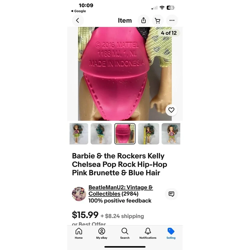 Barbie & the Rockers Kelly‎ Chelsea Pop Rock Hip-Hop Pink Brunette & Blue Hair